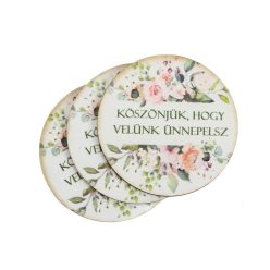   Nyomtatott dekorkarton - Köszönjük, hogy velünk ünnepelsz 2 soros 3db