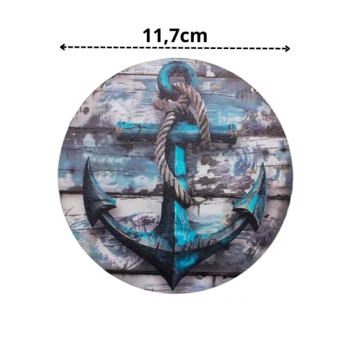 Nyomtatott fa koszorú közép - Horgony