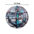 Nyomtatott fa koszorú közép - Horgony 11,8cm