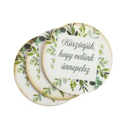   Nyomtatott dekorkarton - Köszönjük, hogy velünk ünnepelsz 3 soros 3db