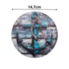 Nyomtatott fa koszorú közép - Horgony 14,8cm