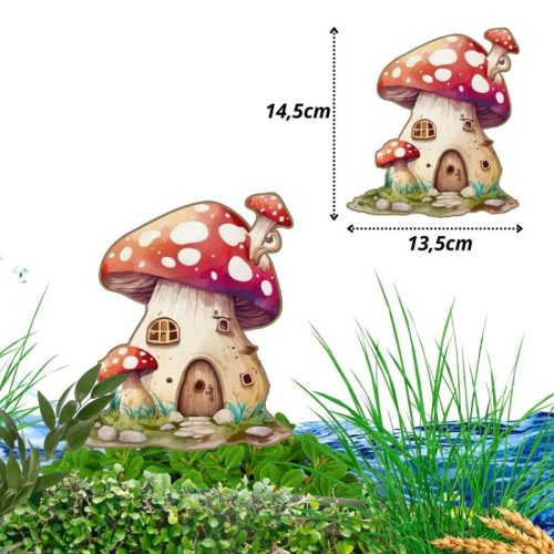 Nyomtatott dekorkarton - Piros gombaház