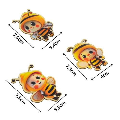 Nyomtatott dekorkarton - Méhecskék 3db/csomag