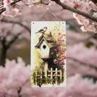 Nyomtatott fa tábla - Madáretető akasztós tábla 13x24,3cm