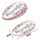 Nyomtatott dekorkarton - Köszönettel ovál 3db/csomag