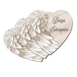   Nyomtatott dekorkarton - Drága Édesapám szív kegyelet 3db/csomag