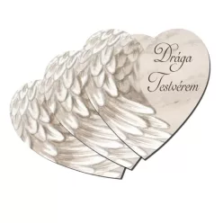   Nyomtatott dekorkarton - Drága Testvérem szív kegyelet 3db/csomag