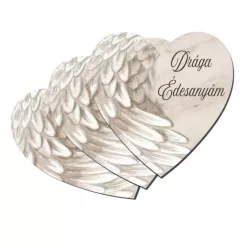   Nyomtatott dekorkarton - Drága Édesanyám szív kegyelet 3db/csomag