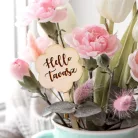 Nyomtatott dekorkarton - Hello tavasz beszúrós táblák vegyes színek 6db/cs