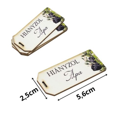 Nyomtatott dekorkarton - Hiányzol Apa kegyelet scrapbook 5db/csomag