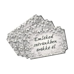   Nyomtatott dekorkarton - Emléked szívünkben örökké él 3db/cs