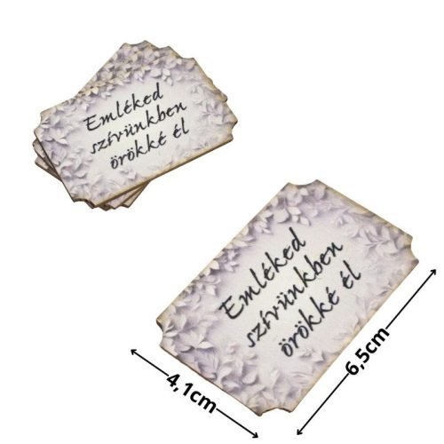 Nyomtatott dekorkarton - Emléked szívünkben örökké él 3db/cs