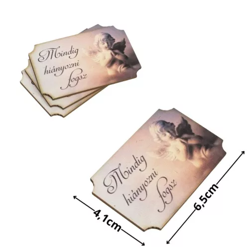 Nyomtatott dekorkarton - Mindig hiányozni fogsz angyal 3db/cs