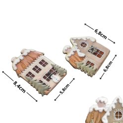   Nyomtatott dekorkarton - Pasztell mézeskalács házikók 2db/csomag