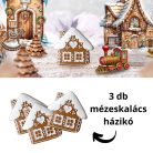 Nyomtatott dekorkarton - Mézeskalács kunyhó 3db/csomag