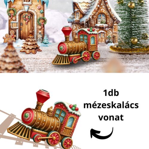 Nyomtatott dekorkarton - Mézeskalács vonat