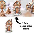 Nyomtatott dekorkarton - Mézeskalács ajtó - cukorkás