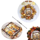 Nyomtatott fa tábla koszorú közép - Őszi ablak róka 11,8cm