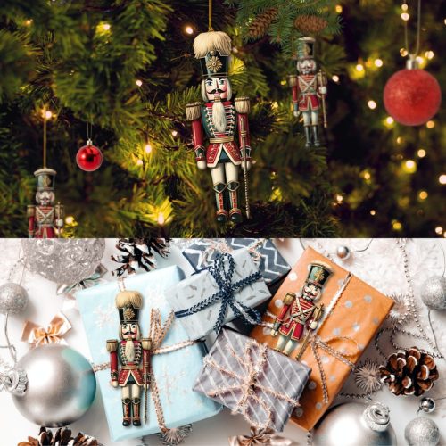 Nyomtatott dekorkarton - Diótörő hosszúszakáll 14,5cm