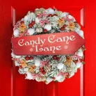 Nyomtatott dekorkarton - Candy Cane Lane útjelző 26cm
