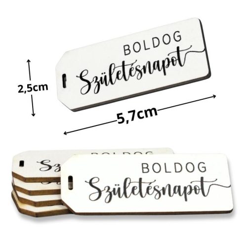 Nyomtatott dekorkarton - Boldog születésnapot táblák 5db