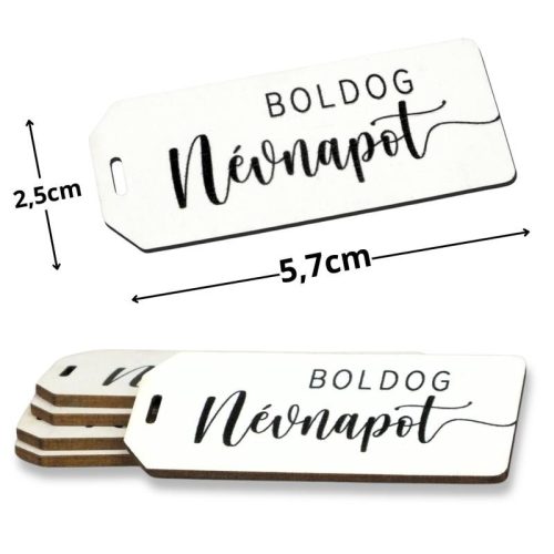 Nyomtatott dekorkarton - Boldog névnapot táblák 5db