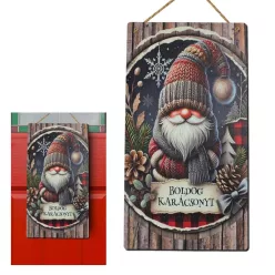 Nyomtatott fa tábla - Boldog karácsonyt 13x24,3cm