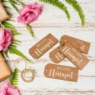 Nyomtatott dekorkarton - Boldog nőnapot scrapbook táblák 5db/cs natúr