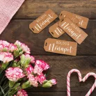 Nyomtatott dekorkarton - Boldog nőnapot scrapbook táblák 5db/cs natúr