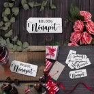 Nyomtatott dekorkarton - Boldog nőnapot scrapbook táblák 5db/cs fehér