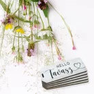 Nyomtatott dekorkarton - Hello Tavasz biléta 5db/csomag