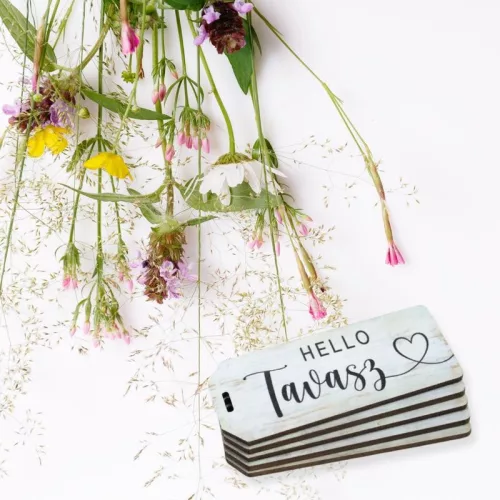 Nyomtatott dekorkarton - Hello Tavasz biléta 5db/csomag