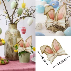 Nyomtatott dekorkarton - Nyuszifül natúr 14,5x16cm