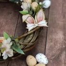 Nyomtatott dekorkarton - Nyuszifül natúr 14,5x16cm