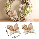 Nyomtatott dekorkarton - Nyuszifül natúr kicsi 2db/csomag