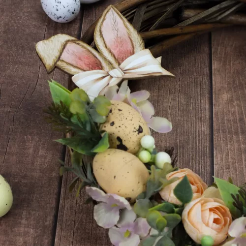 Nyomtatott dekorkarton - Nyuszifül natúr kicsi 2db/csomag