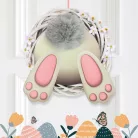 Nyomtatott dekorkarton - Nyuszi popi szürke 20cm