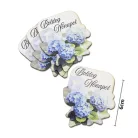 Nyomtatott dekorkarton - Boldog nőnapot virágos tábla - kék 4db/csomag