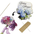 Nyomtatott dekorkarton - Boldog nőnapot virágos tábla - kék 4db/csomag