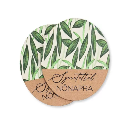 Nyomtatott dekorkarton - Szeretettel Nőnapra 2db ovál tábla