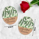 Nyomtatott dekorkarton - Szeretettel Nőnapra 2db ovál tábla