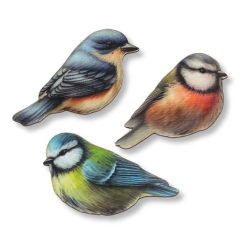 Nyomtatott dekorkarton - Színes madárkák 3db/csomag