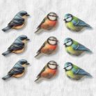 Nyomtatott dekorkarton - Színes madárkák 3db/csomag