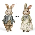 Nyomtatott dekorkarton - Klasszik nyuszi pár 18cm 2db/csomag