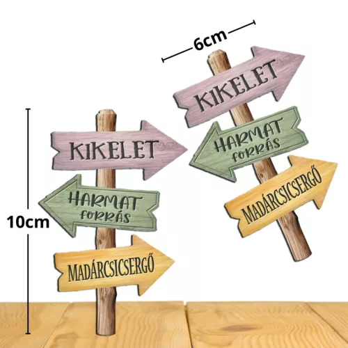 Nyomtatott dekorkarton - Tavaszi útjelző tábla 2db