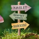 Nyomtatott dekorkarton - Tavaszi útjelző tábla 2db