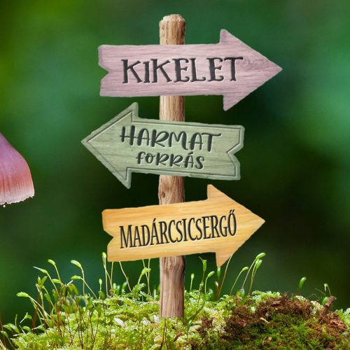 Nyomtatott dekorkarton - Tavaszi útjelző tábla 2db