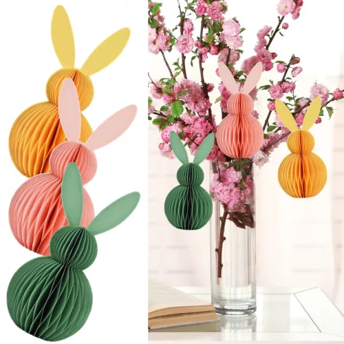 Nyomtatott dekorkarton - Nagy papírhatású nyuszi táblák 15cm