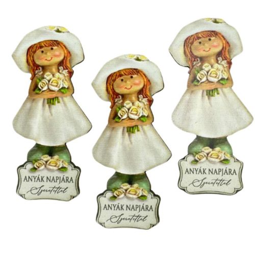 Nyomtatott dekorkarton - Anyák napjára szeretettel kislány 3db/csomag