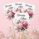 Nyomtatott dekorkarton - Szeretlek anyu virágos tábla 4db/cs